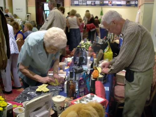 And Joan Simpson and with Dennis were kept busy preparing more raffle tickets all day.