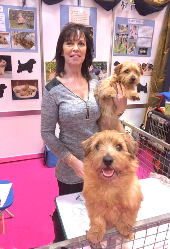 Debbie Mounfield with Buddy and Daisy.